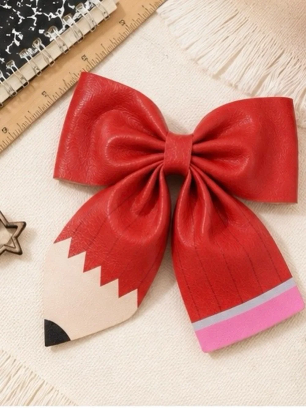 Girls Back to School Pencil Hair Bow Clip – Multiple Colors